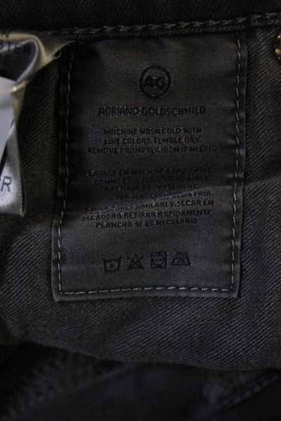 AG Women Skinny Tapered Jeans Dark Gray Mid Rise Size 28