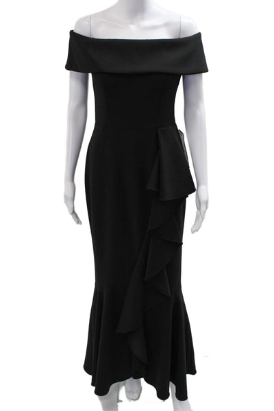 Betsey & Adam Women Mermaid Long Black Dress Hook & Eye Size 6P
