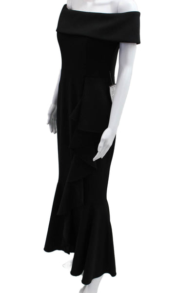 Betsey & Adam Women Mermaid Long Black Dress Hook & Eye Size 6P
