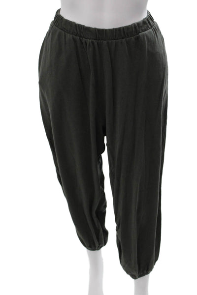 Zara Womens Jogger Pants Dark Gray Cotton Army Size S