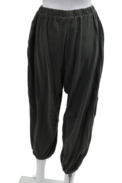 Zara Womens Jogger Pants Dark Gray Cotton Army Size S