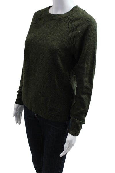 J Crew Unisex Pullover Crew Neck Long Sleeve Army Green Cotton Wool Size XS