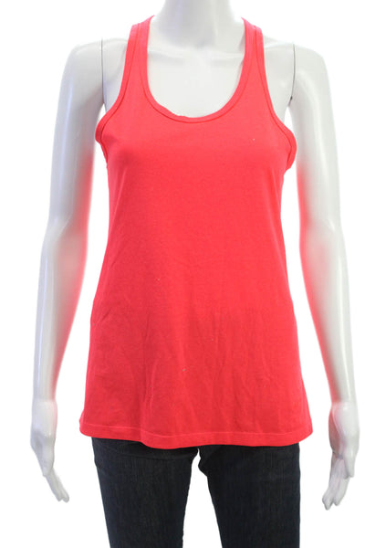 Nike Womens Basic Sleeveless Tank Red Polyester Round Neck Solid Size S