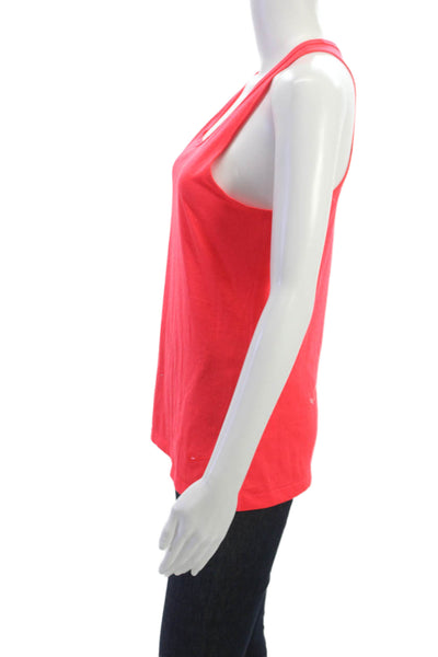 Nike Womens Basic Sleeveless Tank Red Polyester Round Neck Solid Size S