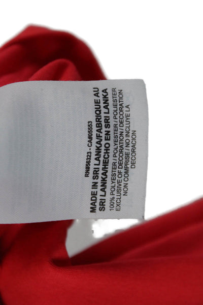 Nike Womens Basic Sleeveless Tank Red Polyester Round Neck Solid Size S