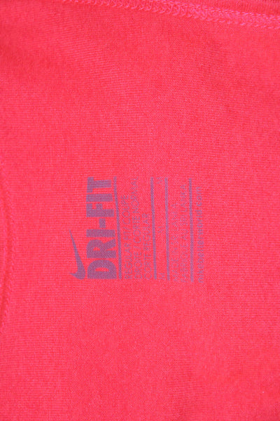 Nike Womens Basic Sleeveless Tank Red Polyester Round Neck Solid Size S
