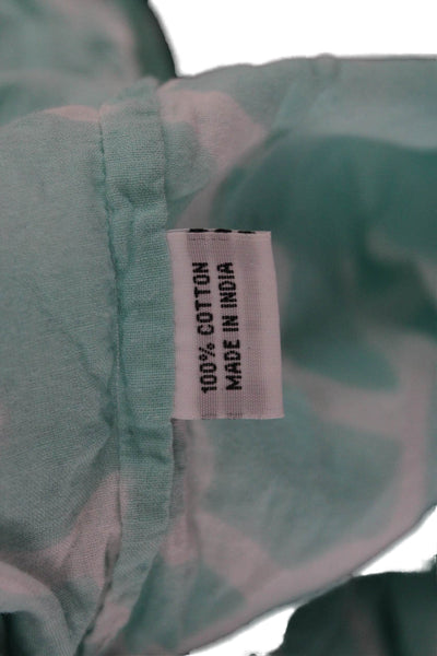 Roberta Roller Rabbit Women Light Blue V-Neck Cotton Tunic Size M