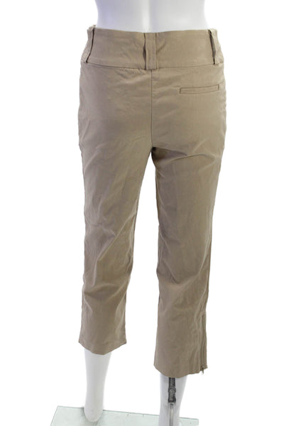 Lisette Women Cropped Khakis Beige Buckle Petite Size 4