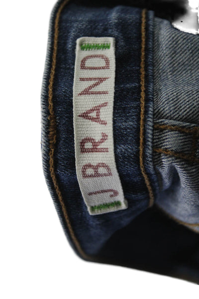 J Brand Womens Skinny Cropped Ankle Jeans Dark Blue Mid Rise Size 27