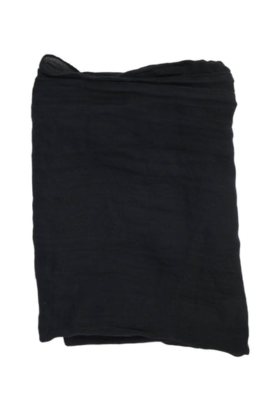 Lanvin Women's Fringe Edge Scarf Wrap Black Size 72" X 28"