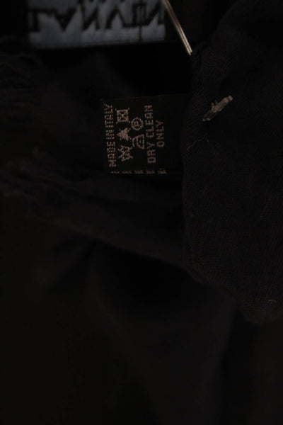 Lanvin Women's Fringe Edge Scarf Wrap Black Size 72" X 28"