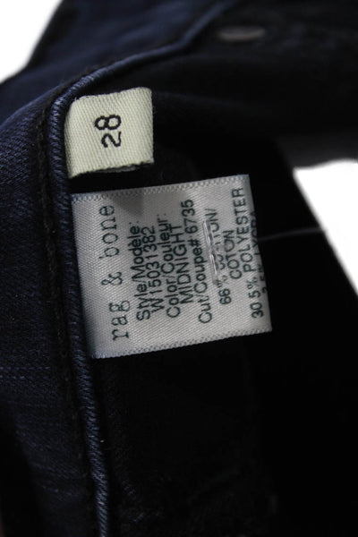 Rag & Bone Jean Womens Skinny Jeggings Dark Blue High Rise Size 28