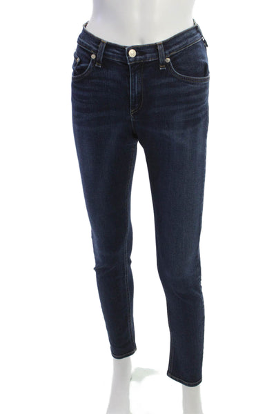Rag & Bone Jean Womens Skinny Ankle Jeans Dark Blue High Rise Size 29