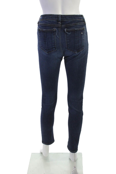 Rag & Bone Jean Womens Skinny Ankle Jeans Dark Blue High Rise Size 29