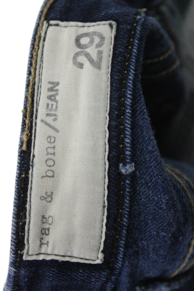 Rag & Bone Jean Womens Skinny Ankle Jeans Dark Blue High Rise Size 29