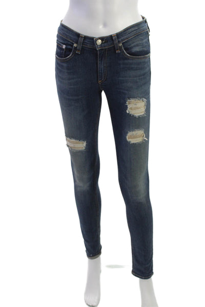 Rag & Bone Jean Women Skinny Ankle Dark Blue Jeans Size 27