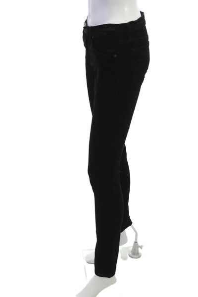AG Adriano Goldschmied Womens Skinny Jeans Black Button Closure Size 26