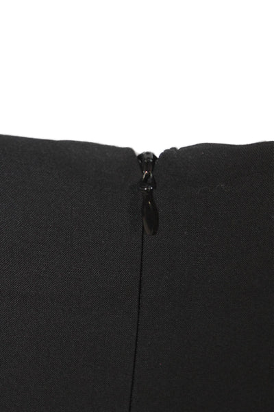 Theory Womens Straight Pencil Skirt Black Wool Knee Length Size 2