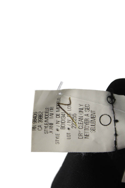 Theory Womens Straight Pencil Skirt Black Wool Knee Length Size 2