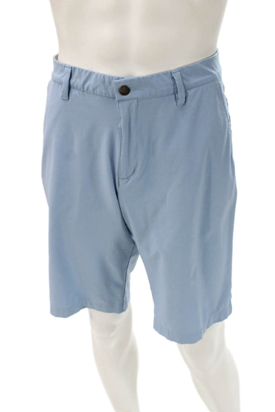 Adidas Mens Chino Shorts Light Blue Polyester Elastane Sports Size 34
