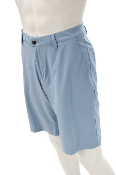 Adidas Mens Chino Shorts Light Blue Polyester Elastane Sports Size 34