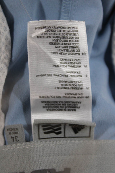 Adidas Mens Chino Shorts Light Blue Polyester Elastane Sports Size 34
