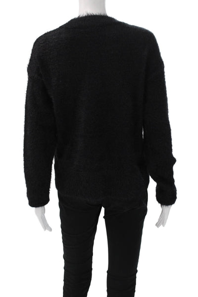 Sanctuary Unisex Pullover Sweater Black Long Sleeve Crew Neck Size M