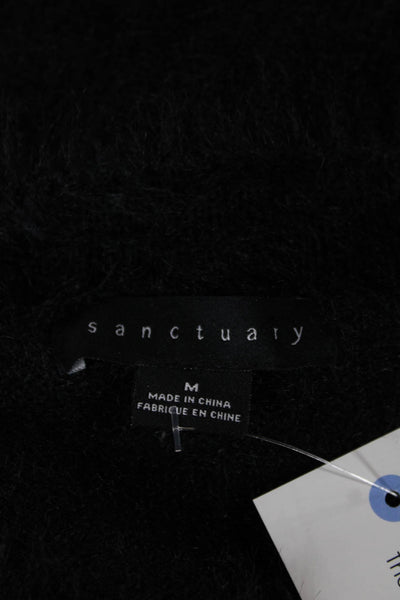 Sanctuary Unisex Pullover Sweater Black Long Sleeve Crew Neck Size M