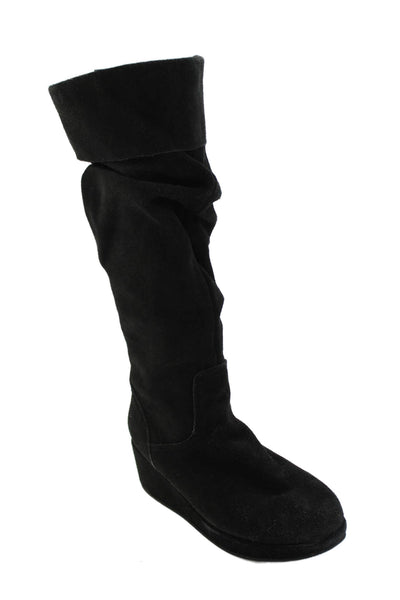 Steve Madden Womens Suede Mid-Calf Boots Black Size 2M