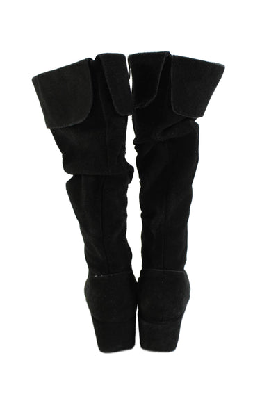 Steve Madden Womens Suede Mid-Calf Boots Black Size 2M