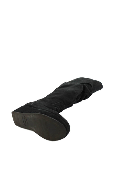 Steve Madden Womens Suede Mid-Calf Boots Black Size 2M
