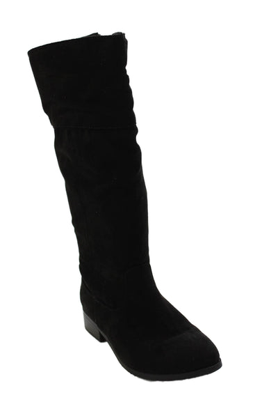 Steve Madden Womens Suede Studded Mid-Calf Boots Black Size 2M