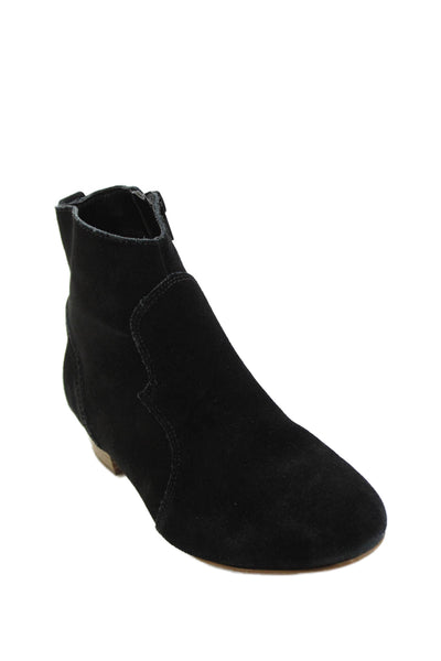 Steve Madden Womens Suede Ankle Boots Black Size 2