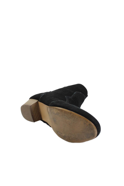 Steve Madden Womens Suede Ankle Boots Black Size 2