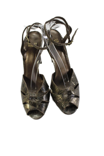 Stuart Weitzman Women's Open Toe Strappy Sandals Black Size 11