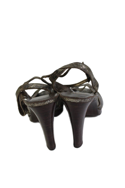 Stuart Weitzman Women's Open Toe Strappy Sandals Black Size 11