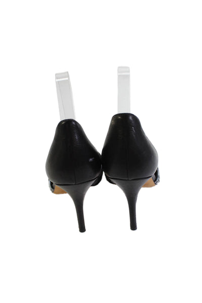 Vince Women's Pointed Toe Slip-On Stiletto Sandals Black Size 11