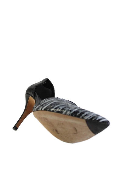 Vince Women's Pointed Toe Slip-On Stiletto Sandals Black Size 11