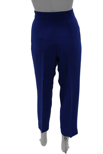 Carolina Herrera Womens Cropped Ankle Dress Pants Blue Size 0
