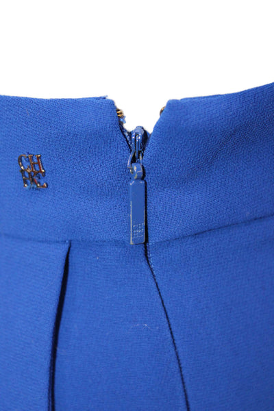 Carolina Herrera Womens Cropped Ankle Dress Pants Blue Size 0