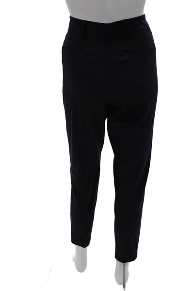 Giorgio Armani Women Ankle Cropped Dress Pants Dark Blue Wool Zip Size 30