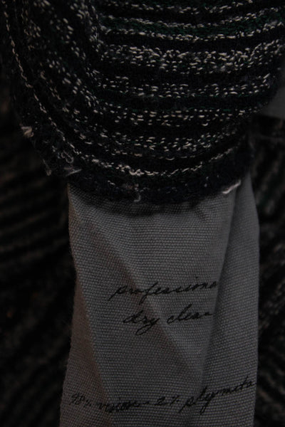 Raquel Allegra Women Cropped Jogger Striped Dark Gray Pants Size S