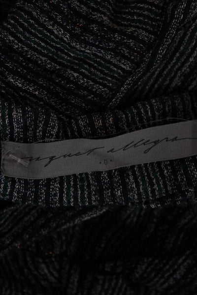 Raquel Allegra Women Cropped Jogger Striped Dark Gray Pants Size S