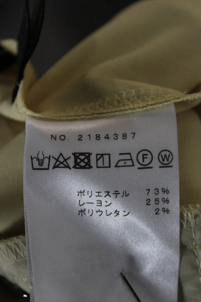 Barneys New York Women Cropped Paperbag Tie Waist Pants Beige Size 38