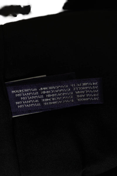 Ralph Lauren Collection Womens A-Line Wool Skirt Black Solid Size M