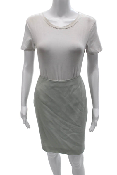Escada Women Straight Pencil Skirt Gray Size 40
