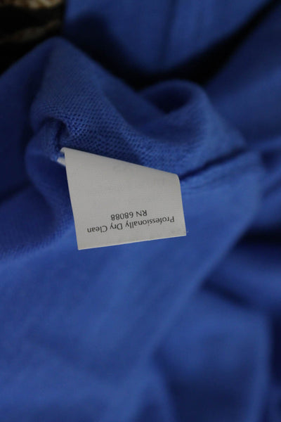 Tse Womens Cardigan VNeck Blue Superfine Merino Wool Button Long Sleeve Size XS
