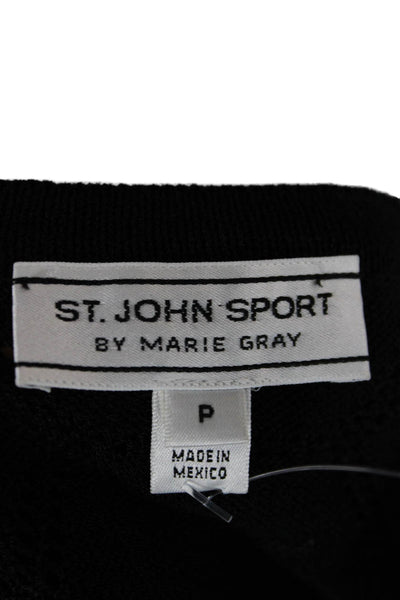St. John Sport By Marie Gray Women Tank Black Geometric Wool Rayon Size S