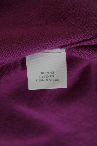 Tse Womens Basic Purple V Neck Short Sleeve T Shirt Linen Cotton Size S