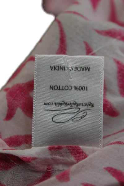 Roberta Roller Rabbit Women Pink Geometric Tunic 3/4 Sleeve Size XS